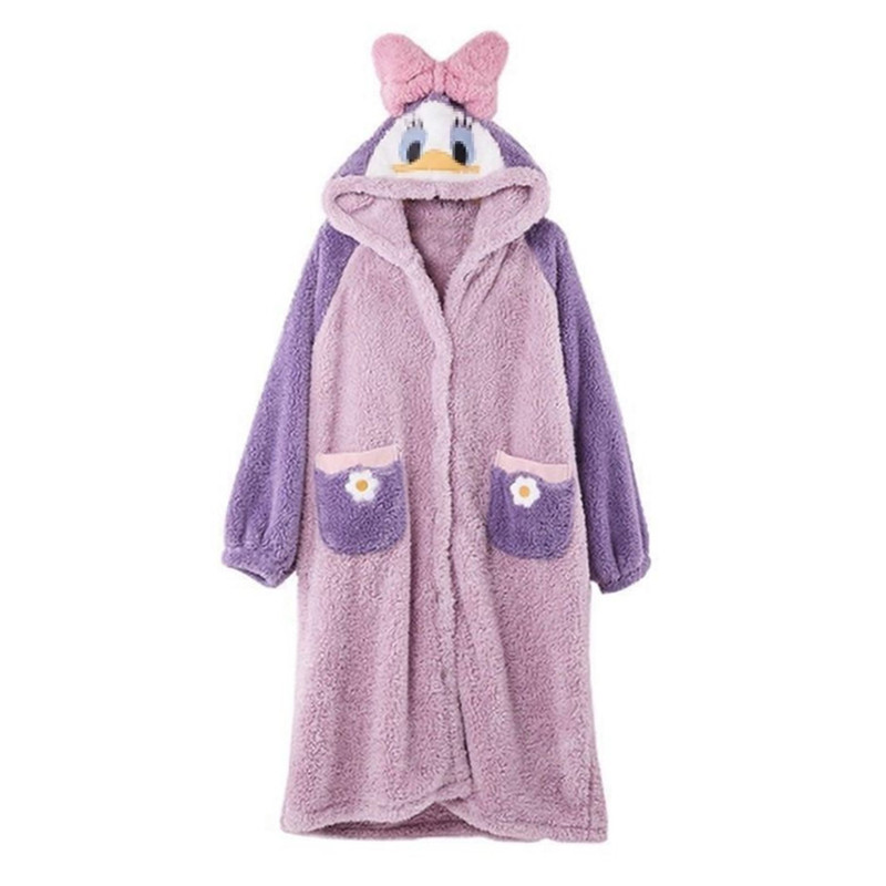 秋冬季珊瑚绒长袖两件套装加绒睡裙可爱加厚家居服法兰绒女士睡衣,淘宝优惠券,粉丝福利购,淘宝优惠卷