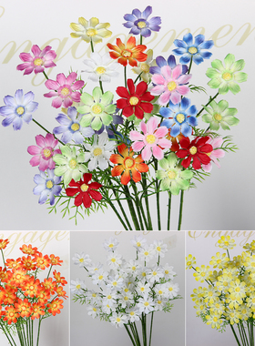 莫奈风小太阳花绢布仿真花排