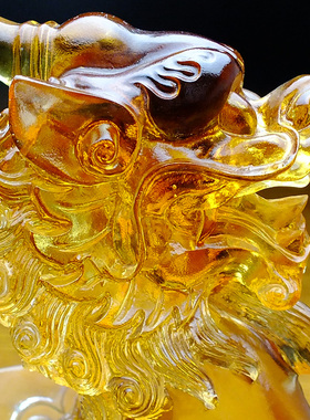 琉璃貔貅一对进门财运摆件守财