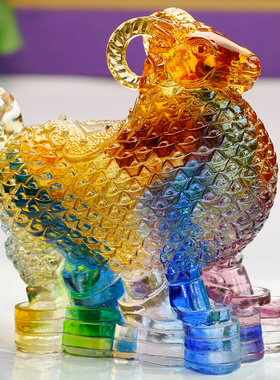 饭店吧台招财羊的装饰摆件吉祥物