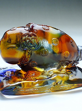 琉璃水晶玻璃十二生肖摆件客厅