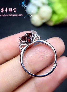 莫桑比克纯银镀18k白金戒指包邮