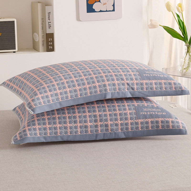 纯棉纱布枕巾一对装2026新款加厚全棉枕头垫巾防头油成人加大盖巾,淘宝优惠券,粉丝福利购,淘宝优惠卷