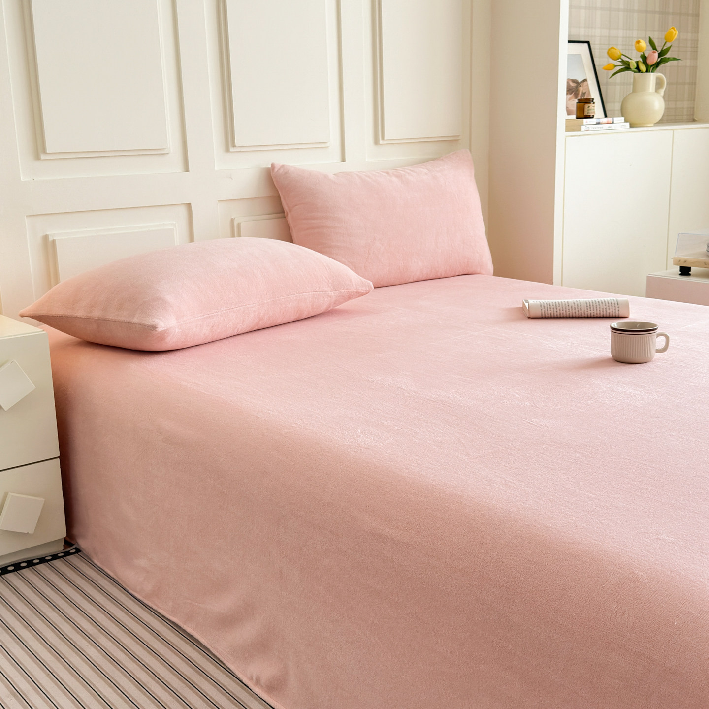 冬季加厚牛奶绒床单单件法兰珊瑚绒宿舍单双人1米5加绒被单三件套,淘宝优惠券,粉丝福利购,淘宝优惠卷