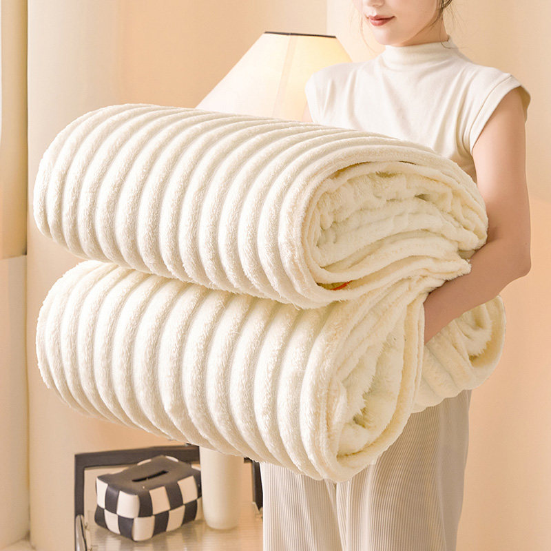 兔毛绒毛毯办公室午睡盖毯加厚珊瑚绒牛奶绒宿舍沙发小毯子床上用,淘宝优惠券,粉丝福利购,淘宝优惠卷