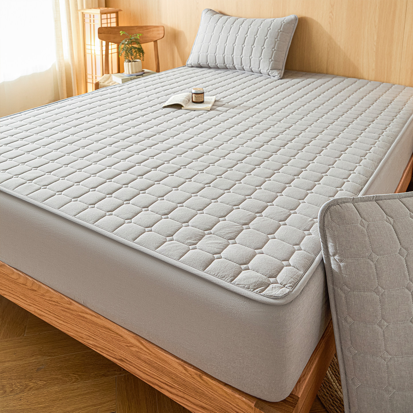 加厚夹棉床笠单件防水隔尿透气可机洗2025新款四季通用床垫保护罩,淘宝优惠券,粉丝福利购,淘宝优惠卷