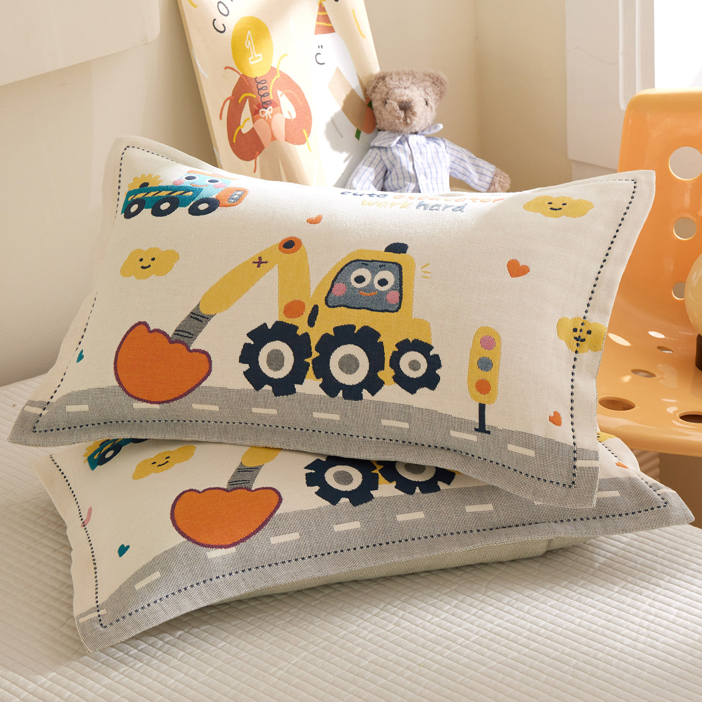 纯棉纱布枕套一对装2026新款家用儿童枕头套40x60全棉枕芯内胆套A,淘宝优惠券,粉丝福利购,淘宝优惠卷