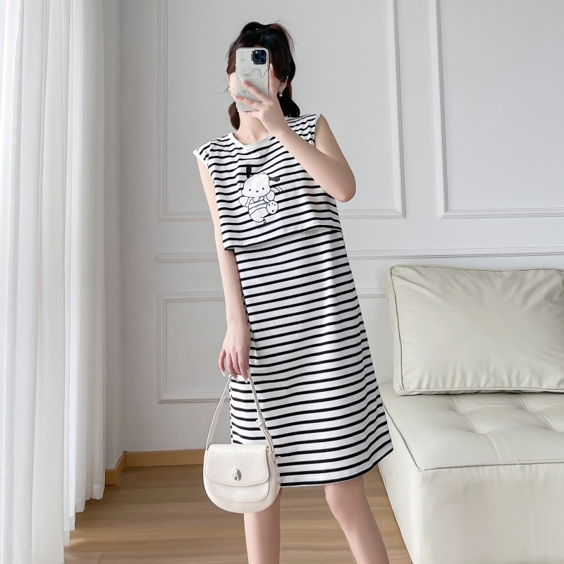 哺乳期连衣裙夏季可外穿裙子辣妈喂奶大码胖mm无胸垫背心吊带睡裙,淘宝优惠券,粉丝福利购,淘宝优惠卷