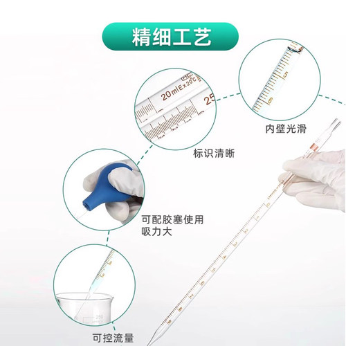 环标刻度吸管0.1 0.2 0.5 1 2 3 5 10 25 50ml玻璃取液移液管32cm - 图0