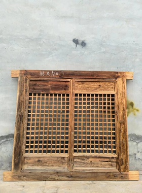 民俗怀旧老物件老木窗旧窗户古建老窗户老旧木门古镇景区会所装修