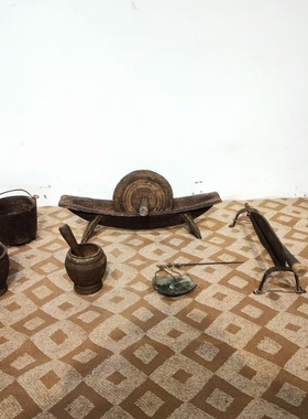 民俗怀旧老物件中医中药房用具中药柜中医四件套博物馆展览药船缸