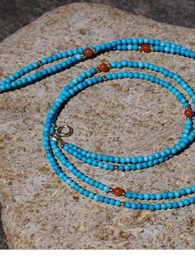 绿松石女天然双层南红