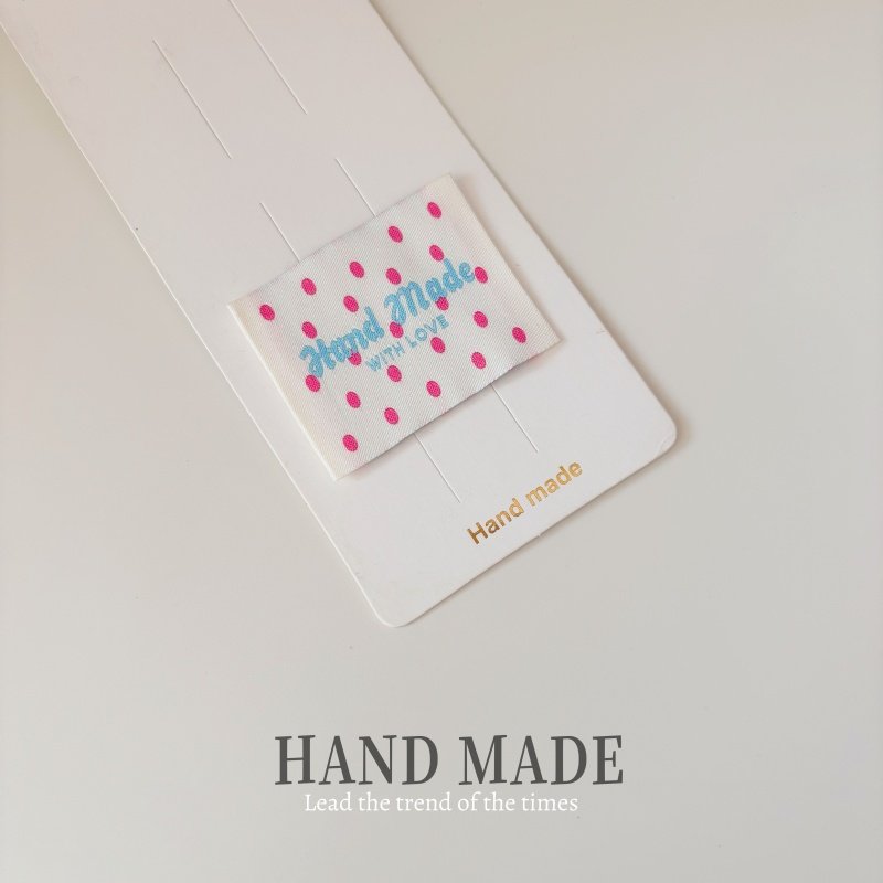 韩系布标彩色织唛刺绣标签圆点文字手工diy箱包围巾衣服辅料配件,淘宝优惠券,粉丝福利购,淘宝优惠卷
