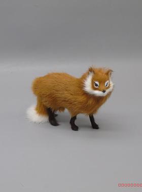 仿真狐狸礼物摄影道具摆件