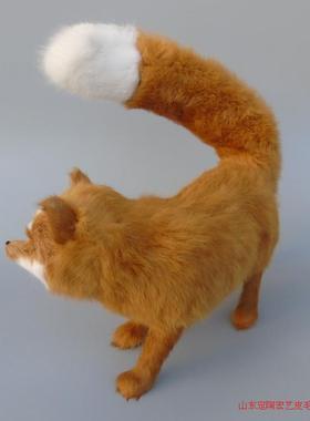 仿真狐狸礼物摄影道具摆件