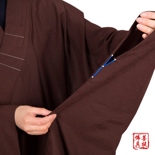 了尘僧服四季居士服海青搭衣曼衣男女春秋夏季薄款麻纱海清缦衣 - 图0