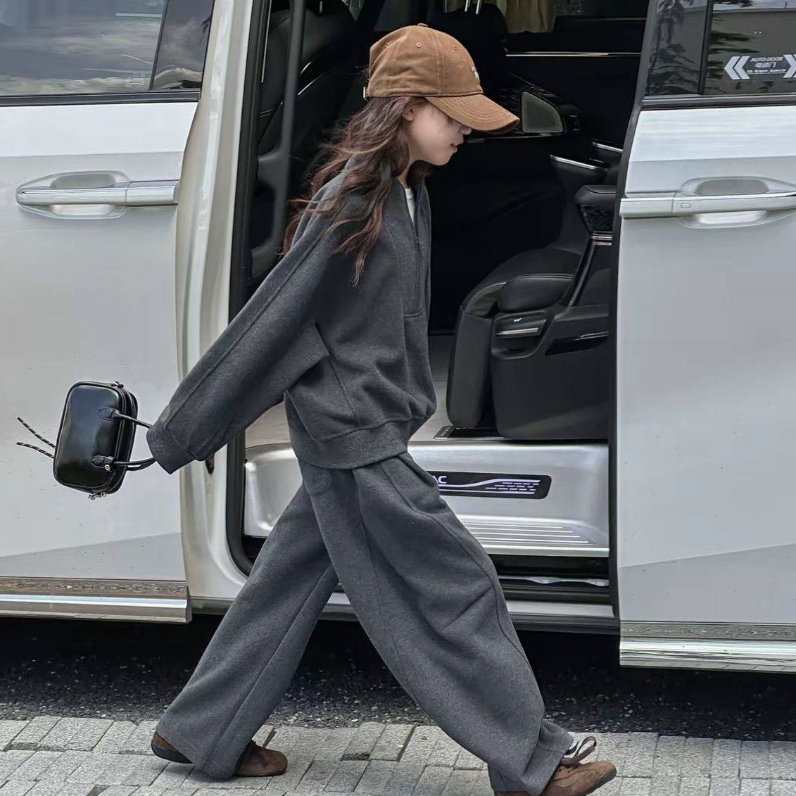 ABC童装女童春秋休闲套装2025秋冬新款中大童套头百搭卫衣加绒两,淘宝优惠券,粉丝福利购,淘宝优惠卷