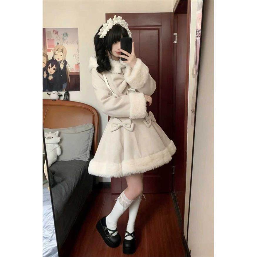 ABC甜美连衣裙+斗篷外套冬季lolita少女感套装保暖新款,淘宝优惠券,粉丝福利购,淘宝优惠卷