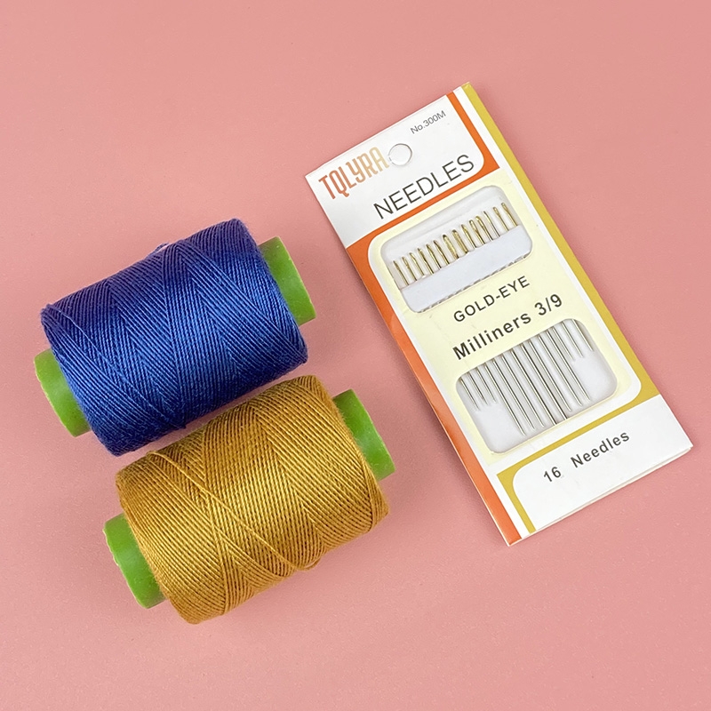 牛仔线牛仔裤专用小卷203粗线缝纫机线家用针线套装手缝线缝衣线 - 图1