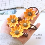 Милый желтый аксессуар для волос на солнечной энергии, аксессуары в форме цветка, в цветочек