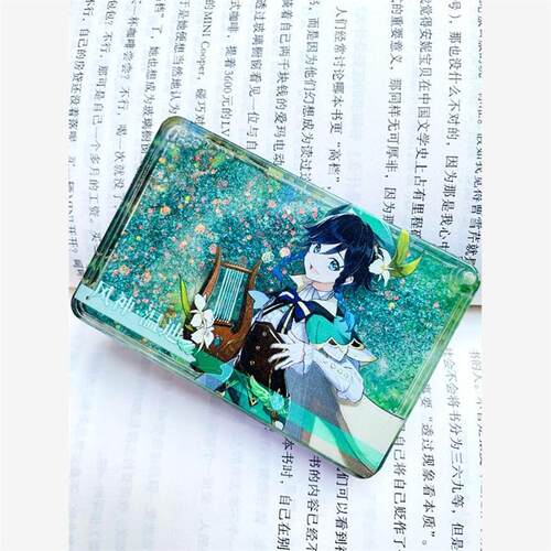 原神周边流沙麻将亚克力卡砖桌面摆件枫原万叶胡桃散兵立牌动漫 - 图1