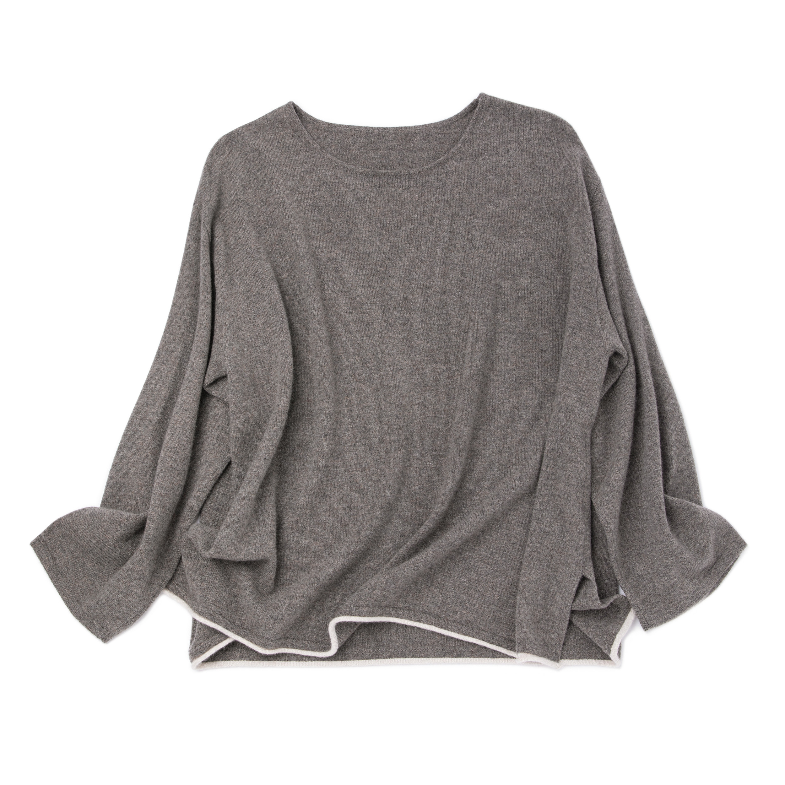 LEMAER乐玛尔  【织光签语】经典简约圆领下摆撞色卷边羊绒套衫,淘宝优惠券,粉丝福利购,淘宝优惠卷