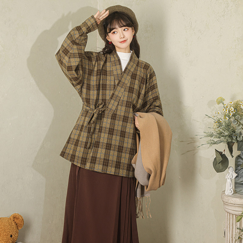 凤台曲原创（暖阳）汉服明制日常加绒秋冬改良对穿交弓袋袖,淘宝优惠券,粉丝福利购,淘宝优惠卷