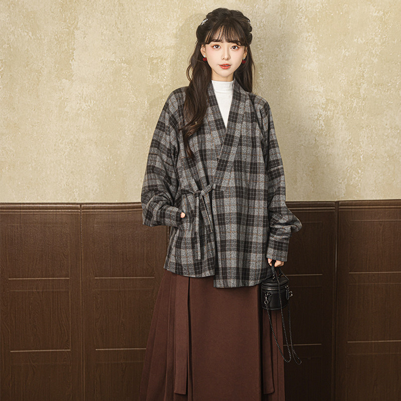 凤台曲原创（暖阳）汉服明制日常加绒秋冬改良对穿交弓袋袖,淘宝优惠券,粉丝福利购,淘宝优惠卷