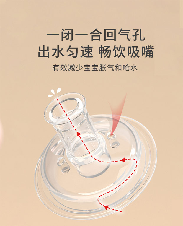 BeBeBus彩虹水杯吸管配件 宽口径宝宝学饮杯奶瓶奶嘴鸭嘴吸嘴通用 - 图1