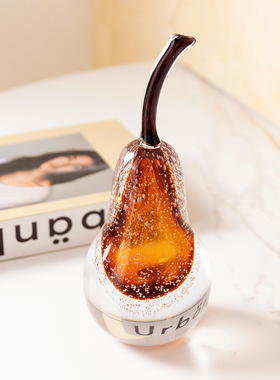 轻奢简约高级感苹果梨琉璃摆件