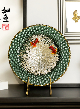 米乐家居如鱼得水玄关装饰盘摆件