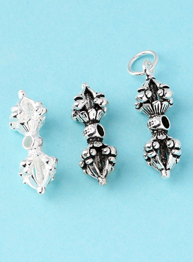 s925银泰银做旧金刚铃金刚杵