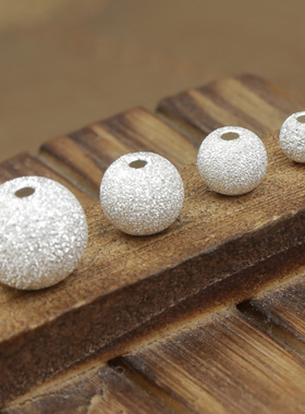 纯银磨砂转运珠手链百搭路路通