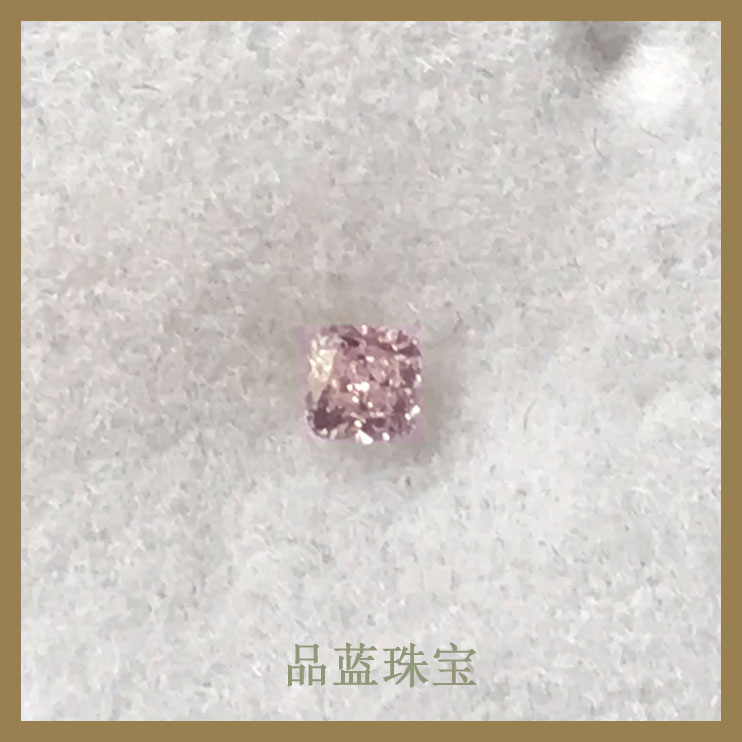 【品蓝珠宝】NGI0.09克拉100%天然紫粉钻彩钻GIA粉钻紫钻IGI钻石 - 图0