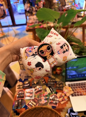 小众超大胖嘟嘟充棉蝴蝶结抓夹香蕉夹小玉kitty原田治系列显脸小