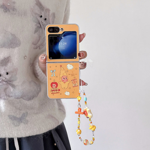 咖啡星星人适用三星zflip7/6/5/4/3手机壳新款小米mixflip2/1折叠屏外壳带挂绳荣耀vflip全包防摔保护套少女 - 图0