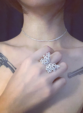 jollymolly小众原创925银单排钻