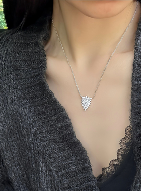 JollyMolly小众设计师纯银生日礼物送女友个性重工睡莲系列项链