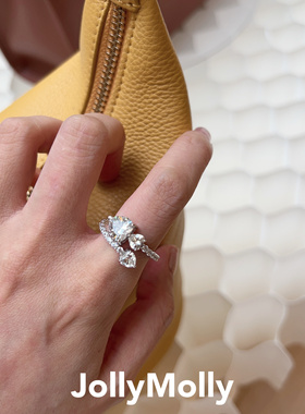 【江向北同款】JollyMolly小众设计925银轻奢礼物full love戒指