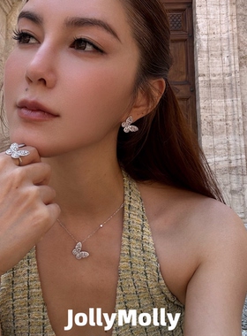 JollyMolly【李莎雯子同款】小众设计师S925银甜美礼物蝴蝶系列
