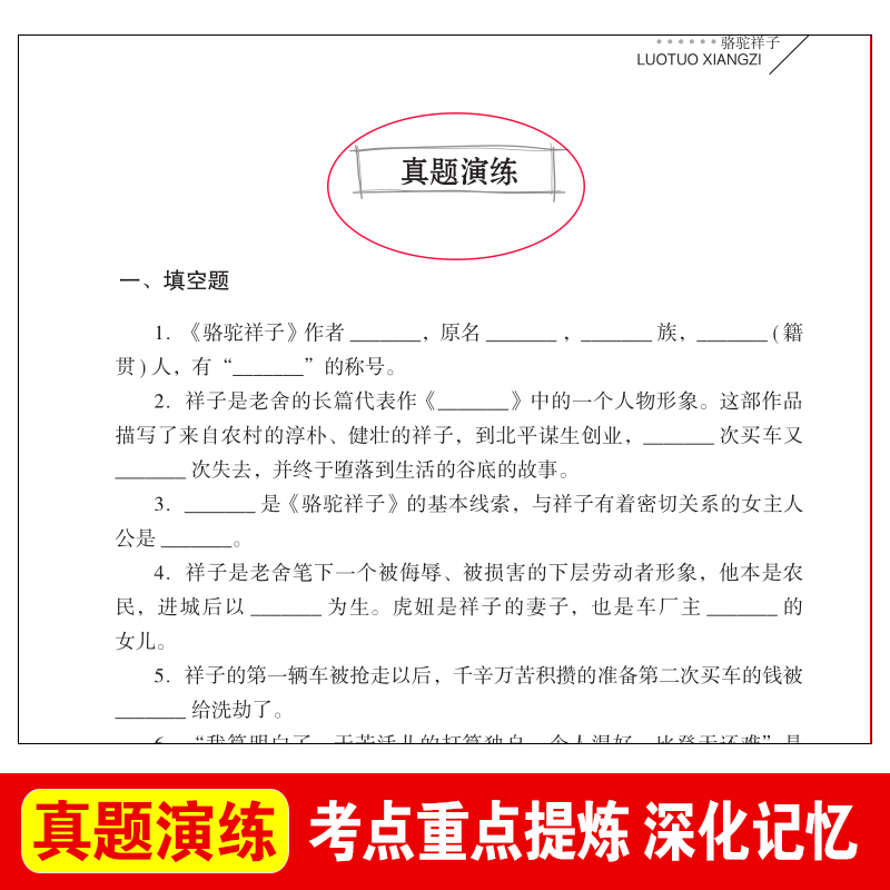 骆驼祥子原著正版老舍 初中生七年级下册人教版原版老舍的骆驼祥子儿童文学作品选 五年级课外书书籍天地出版社 - 图2