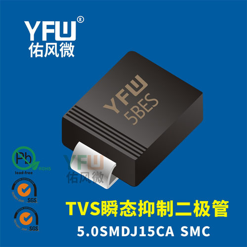 5.0SMDJ14CA  SMC封装 印字5BER  TVS管 /品牌 - 图0