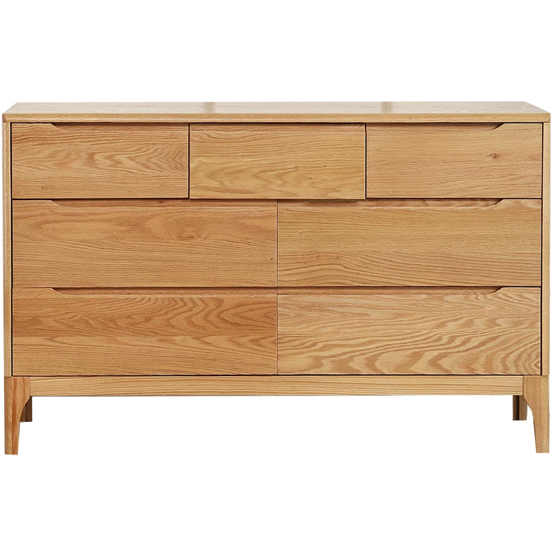 Японский деревянный тумб шкаф с пятью и семью drawers дубовый шкаф для хранения с ящиками современная скандинавская спальня TV-стойка