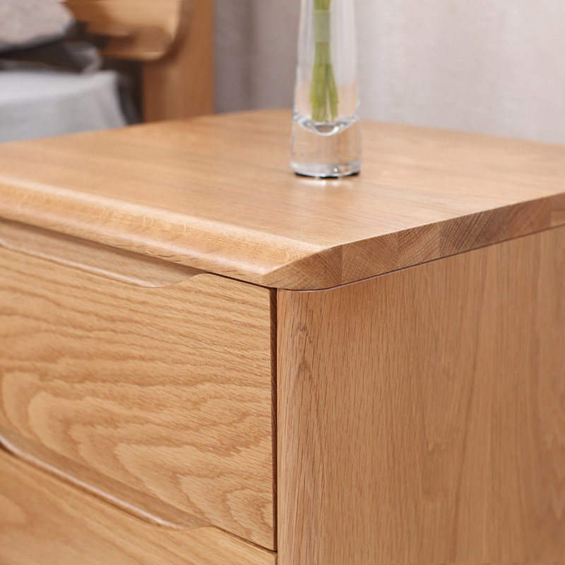 日式全实木床头柜橡木卧室储物柜北欧环保二斗柜置物灯桌厂家直销,淘宝优惠券,粉丝福利购,淘宝优惠卷