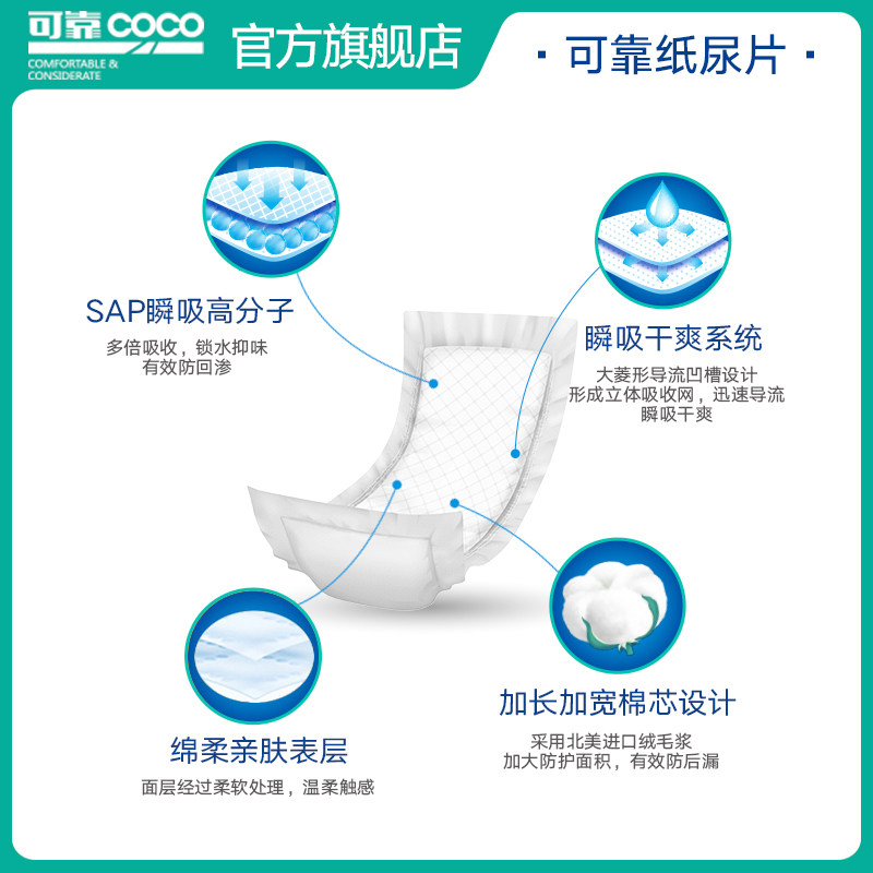可靠成人820*320老年人尿不湿 可靠成人用纸尿护理用品