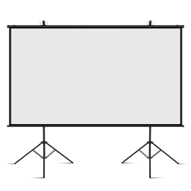 150寸投影幕布支架式投影布幕布免打孔投影仪幕布支架落地电影布-图3