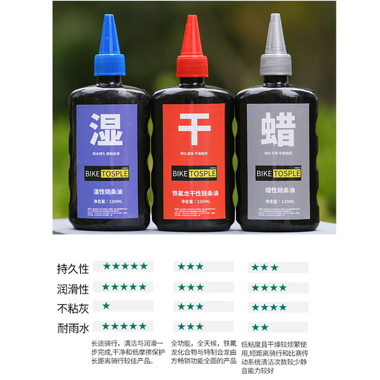 biketosple自行车链条油干性蜡性湿性链条油铁氟龙干性湿性链条油