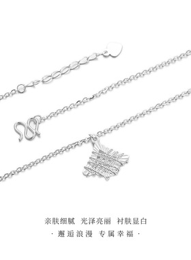 5G银杏叶999纯银项链足银小众轻奢裙子锁骨链七夕生日礼物送女友