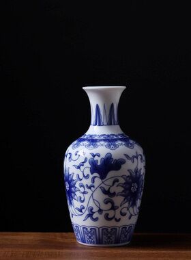 青花瓷器中式青花瓷瓶迷你花器