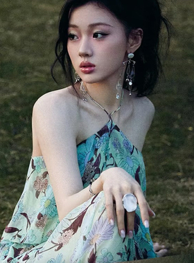 925银针赛蒂娜之泉白色不规则透明耳钉  单依纯同款夸张时髦戒指